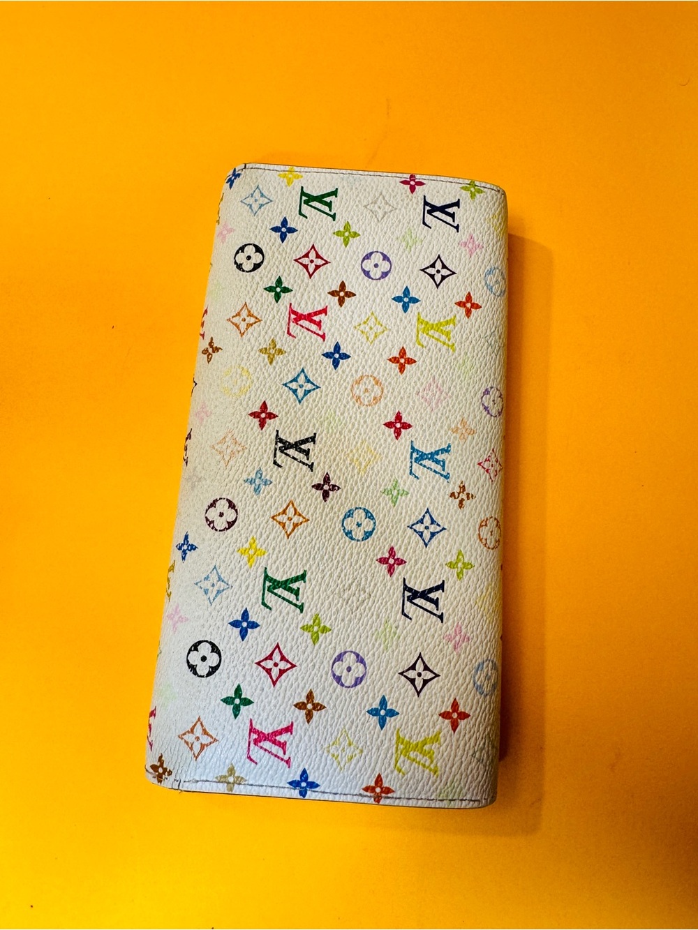 Louis Vuitton White Multicolor Monogram Long Wallet - Picture 4 of 14
